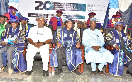 PHARM.SHALTUT SHINES WITH THREE AWARDS AS UNIMAID INDUCTS 61 NEW PHARMACISTS