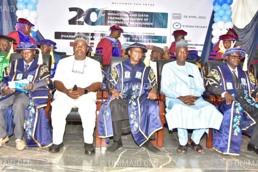 PHARM.SHALTUT SHINES WITH THREE AWARDS AS UNIMAID INDUCTS 61 NEW PHARMACISTS