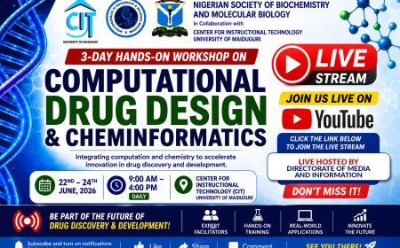 Live video 3-Day Computational Drug Design & Cheminformatics Workshop | University of Maiduguri | June 2026