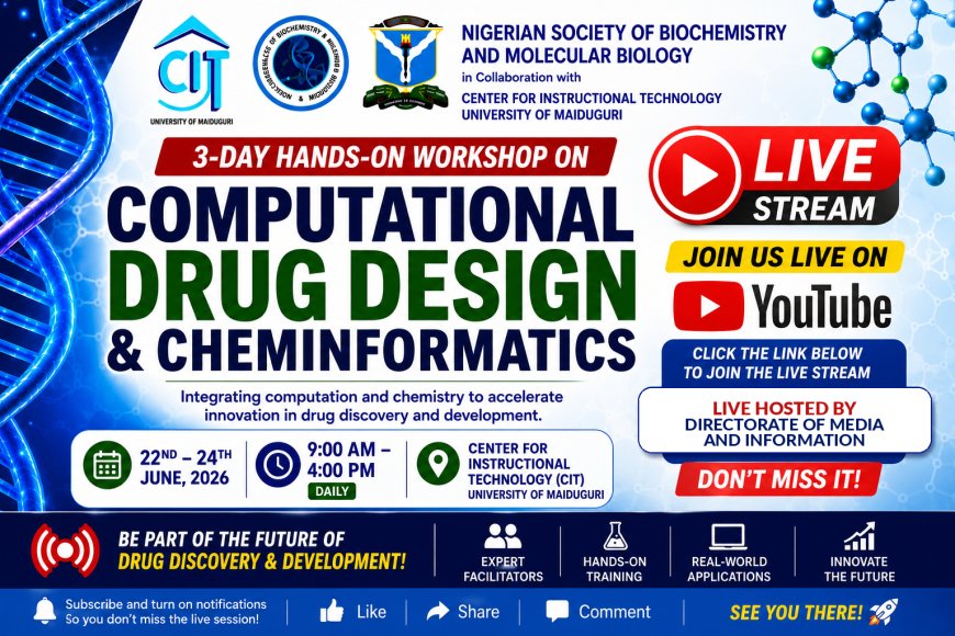 Live video 3-Day Computational Drug Design & Cheminformatics Workshop | University of Maiduguri | June 2026