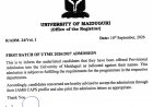 University of Maiduguri Releases First Batch of UTME 2026/2027 Admission List